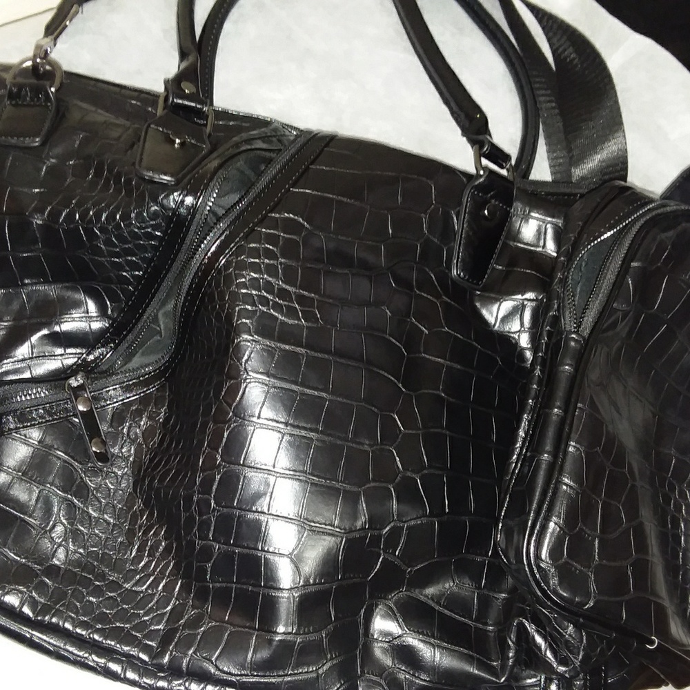 SOLD!!! Small Faux leather Duffle bag